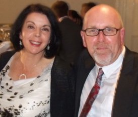 *Enjoying themselves at the wedding: Virginia and Kevin Gardiner.